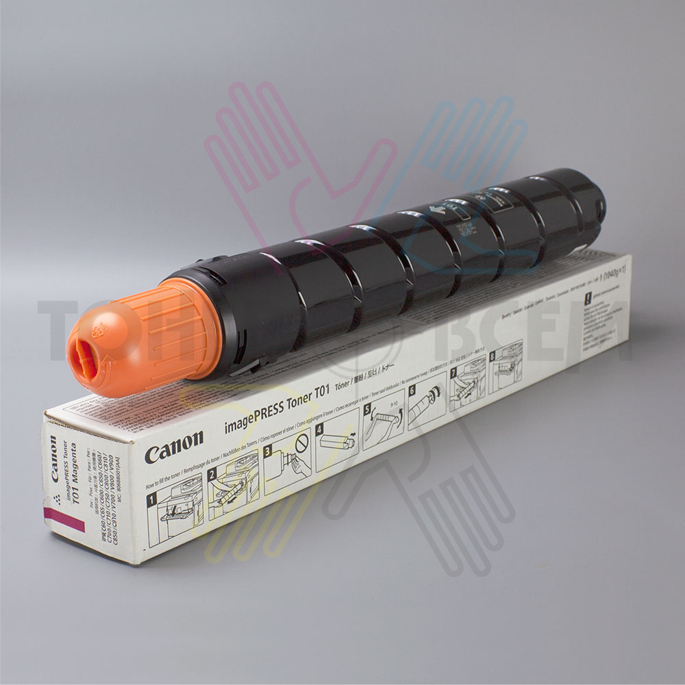 Тонер-картридж пурпурный (Magenta) для Canon imagePRESS C60, C65, C600, C650, C660, C700, C710, C750, C800, C810, C850, C910, V700, V800, V900 (T01M) 