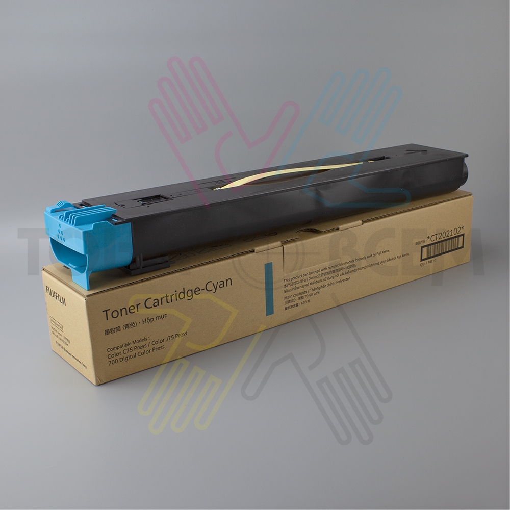 Тонер-картридж голубой(Cyan) для Fuji Xerox 700, 700i, 770 Pro, C75, J75 (CT202102, CT201244)