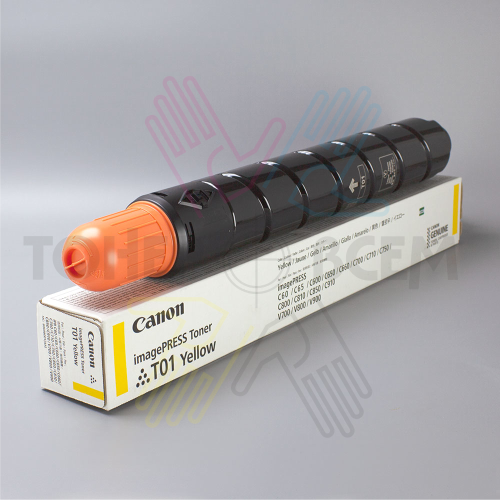Тонер-картридж желтый (Yellow) для Canon imagePRESS C60, C65, C600, C650, C660, C700, C710, C750, C800, C810, C850, C910, V700, V800, V900 (T01Y)