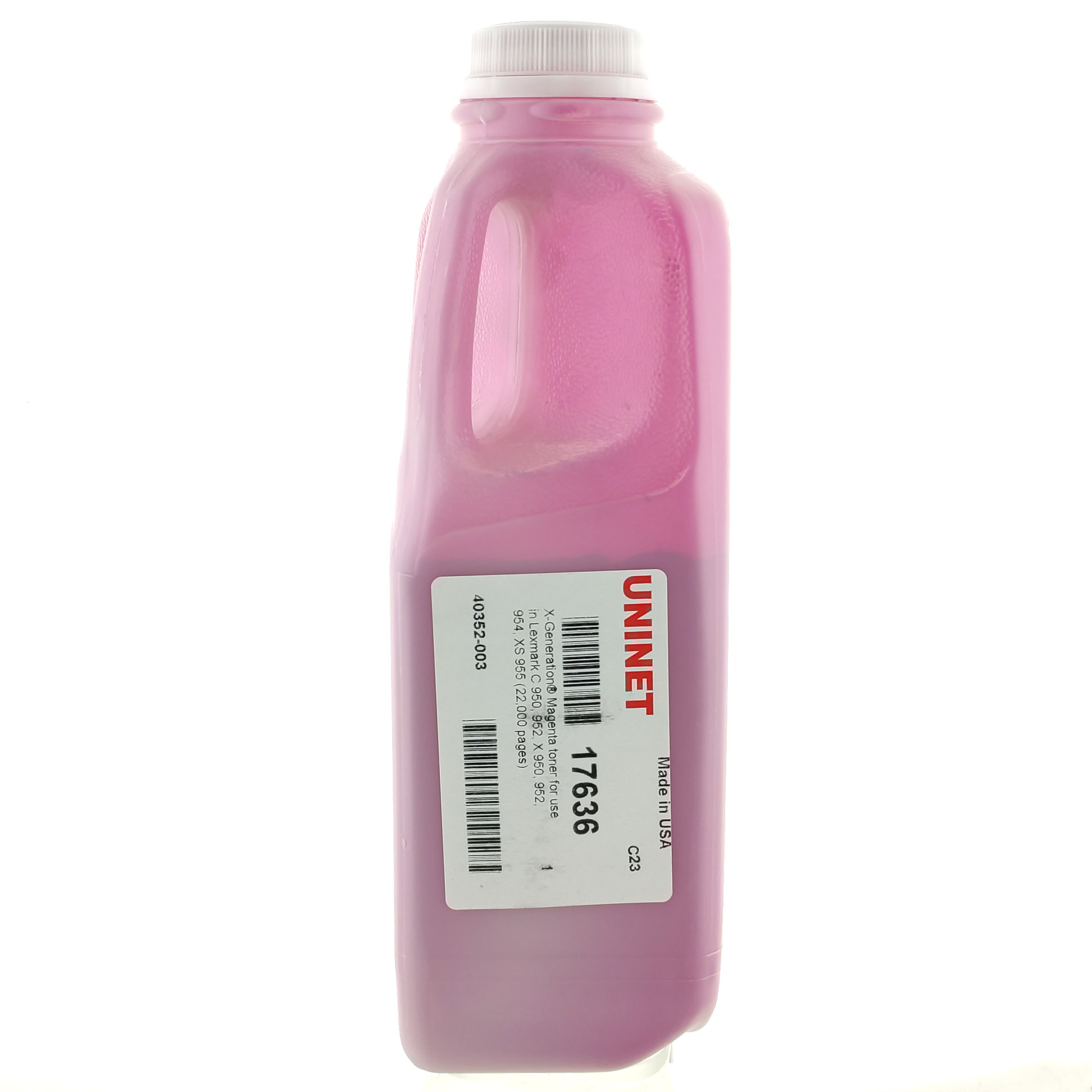 Тонер X-Gen пурпурный (Magenta) для Xerox Phaser 7100, 7500, 7800, WC 7120, 7125, 7132, 7425, 7428, 7435, 7525 - 7556, 7830 - 7855, AltaLink C8030, C8035, C8045, C8055, C8070, Lexmark C 950, 952, X 950, 952, 954 (400 г)(Uninet USA) Тонер X-Gen пурпурный (Magenta) для Xerox Phaser 7100, 7500, 7800, WC 7120, 7125, 7132, 7425, 7428, 7435, 7525 - 7556, 7830 - 7855, AltaLink C8030, C8035, C8045, C8055, C8070, Lexmark C 950, 952, X 950, 952, 954 (400 г)(Uninet USA)