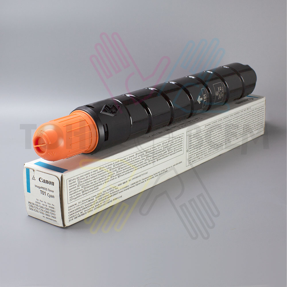 Тонер-картридж голубой (Cayn) для Canon imagePRESS C60, C65, C600, C650, C660, C700, C710, C750, C800, C810, C850, C910, V700, V800, V900 (T01C)